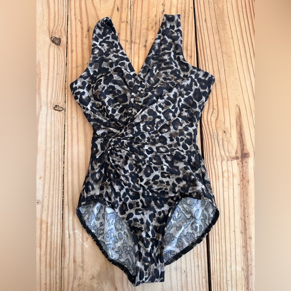 NWOT MIRACLESUIT Belle Gattino
Esmerelda Wrap Front One-Piece Swimsuit - Picture 3 of 8